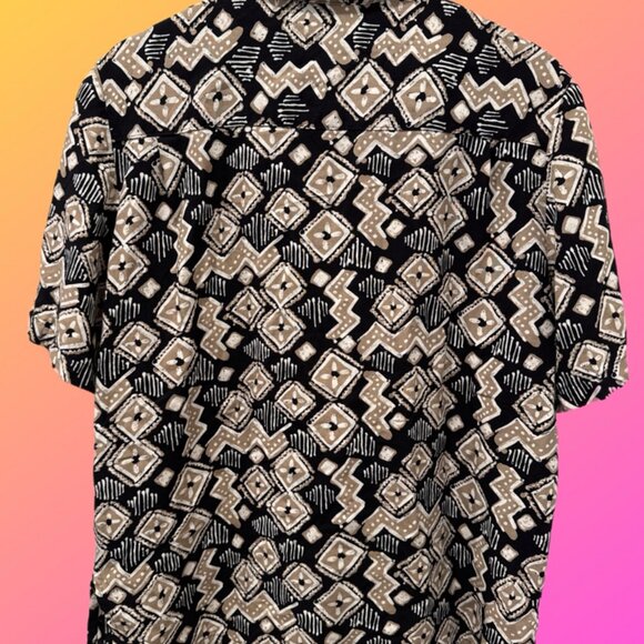 90s VTG Alfred Dunner Printed Button Up Shirt Made in USA Size 16 (Preowned) - Picture 2 of 6